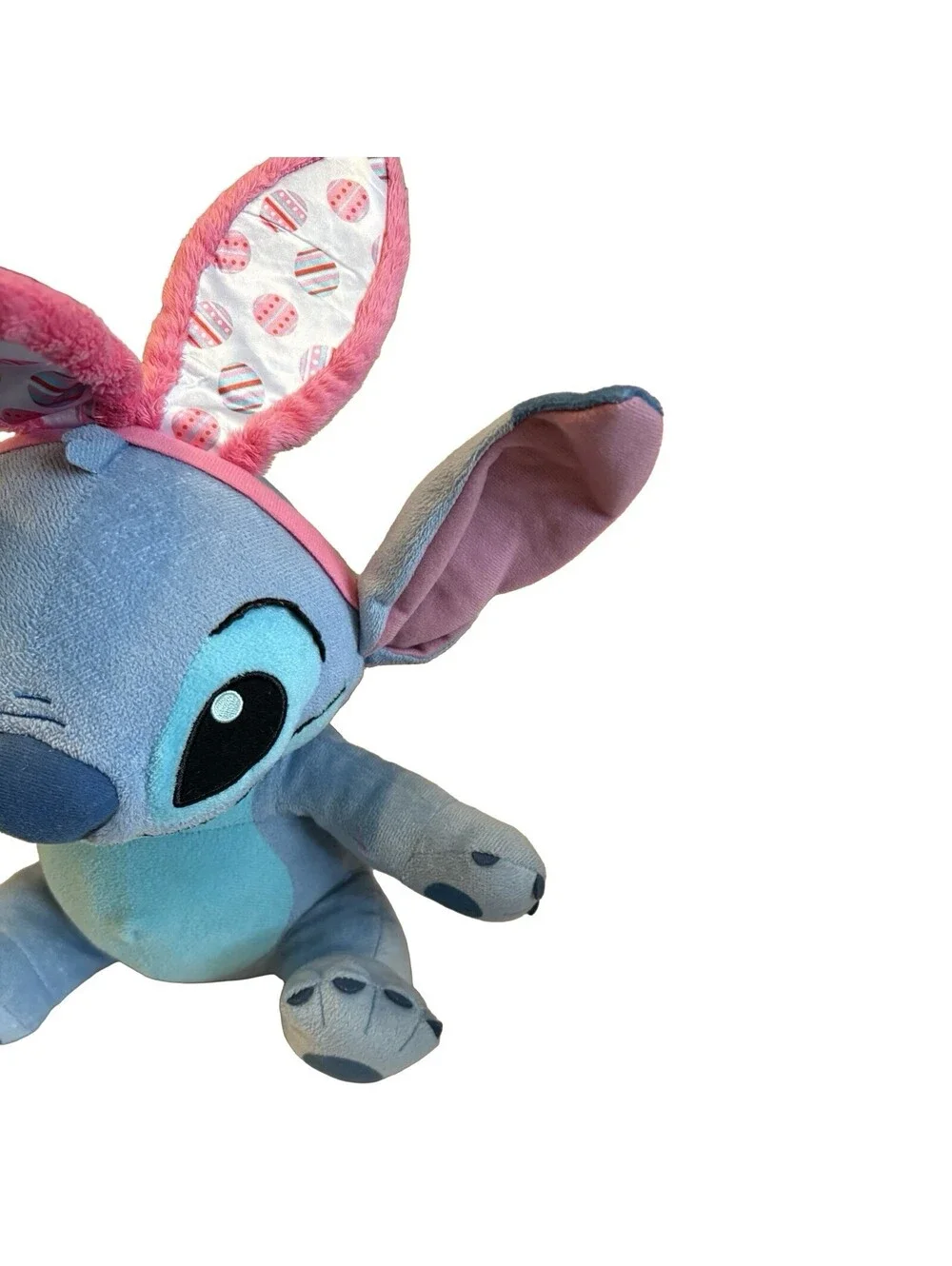 Disney Stitch Easter Bunny Ears Plush Stuffed Animal Blue Pink Just Play 12”